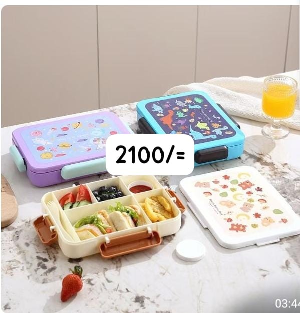 Lunch Box For Kids and Adults with Reusable Spoon and Fork, Leakproof Food Container With Lid Camping Picnic Portable Plastic Food Fruit Storage Container