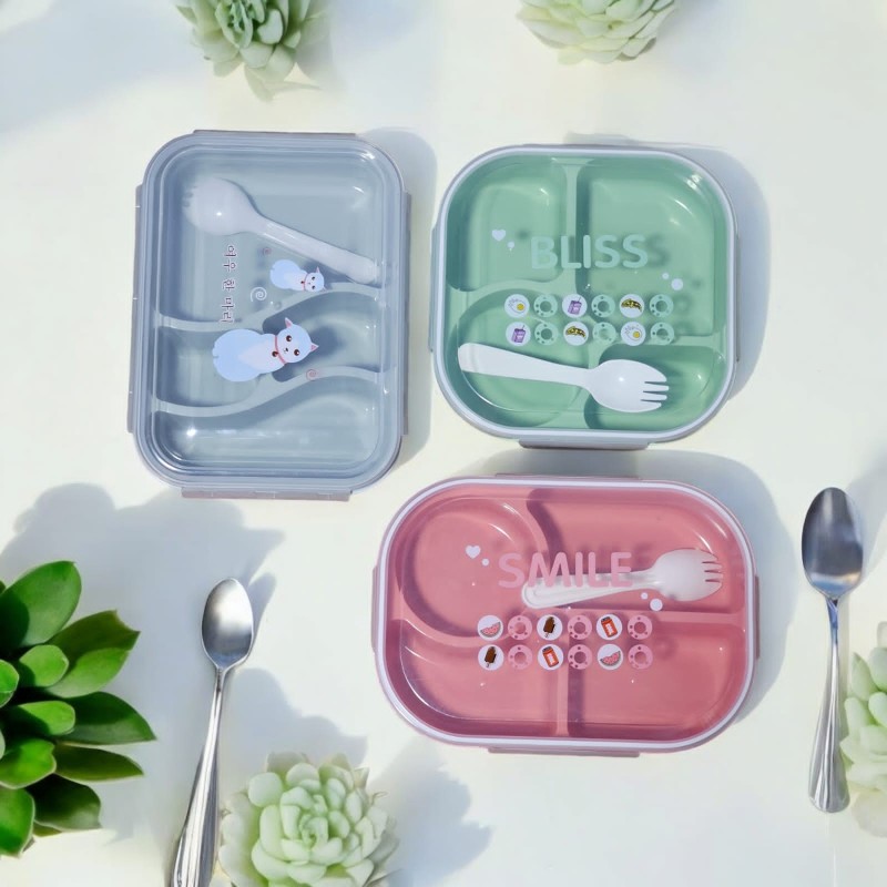 High quality plastic divided lunch box