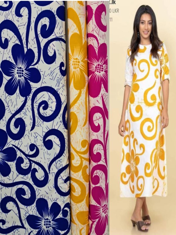 Flower Design Long Frock For Ladies