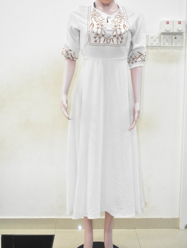 White Color Long Frock