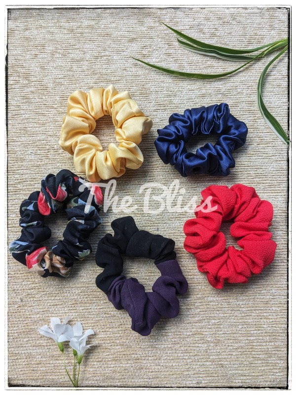 Women's Pure Color Satin Large Scrunchie